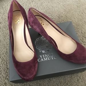 Suede Burgundy Heels